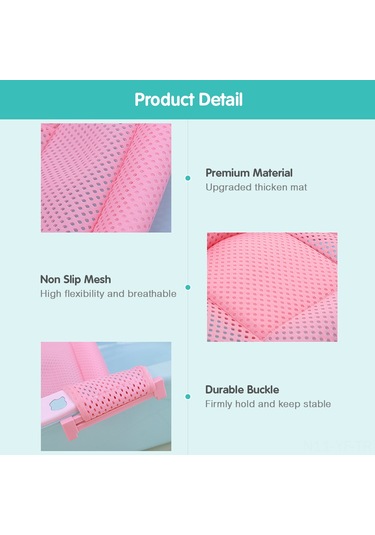 Yifomall Bebek Banyo Filesi - Ayarlanabilir, Yumuşak Ve Kaymaz Mesh Kumaş 0-12 Ay