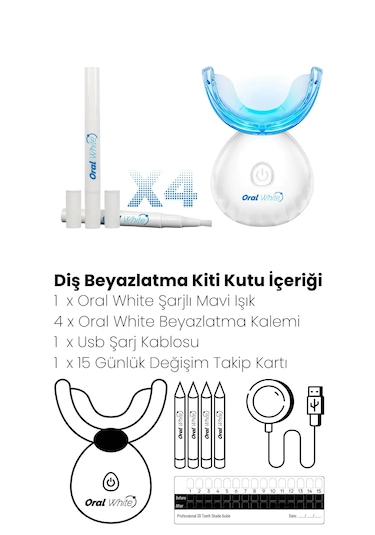 Oral White Professional Series 7100 Şarjlı Diş Beyazlatma Kiti