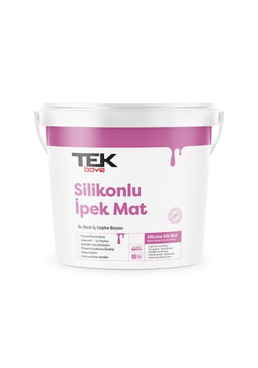 Tek Silikonlu İpek Mat Silinebilir İç Cephe Boyası 7,5 Lt 7,5 L