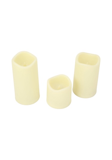 Shineyee Rgb Led Mum Işıkları Kumandalı Renk Değiştirilebilir 3'lü Set Büyük-orta-küçük Evlilik Parti Bayram Dekorasyonu Ateşsiz Plastik Işık Pil Dahil Değil Diğer