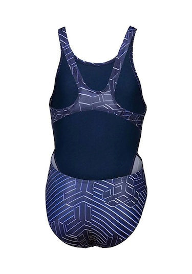 Arena Kıkko Kız Çocuk Yüzücü Mayosu Lacivert-beyaz Lacivert-beyaz