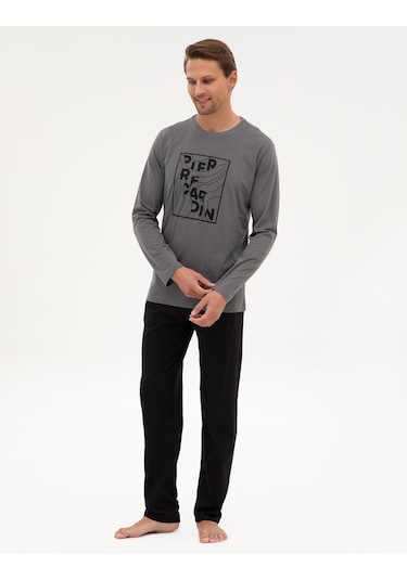 Pierre Cardin Erkek Koyu Gri Pijama Takım 50322653-vr080 Koyu Gri