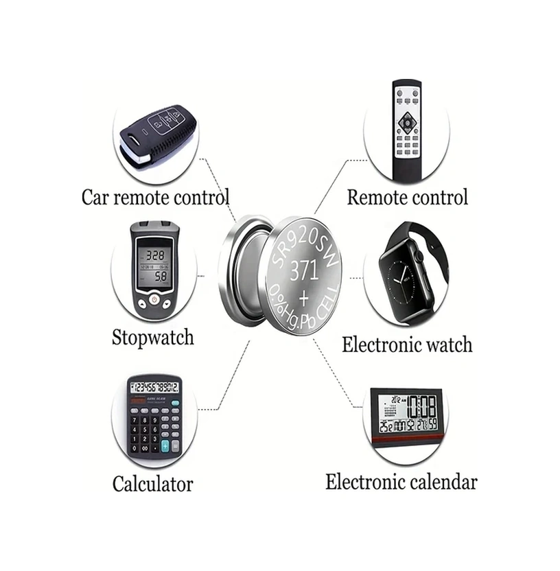 Meridiangoods 10 Adet Sr920sw Ag6 371 370 Lr921 Kaliteli 1.5v Saat Pili Seti