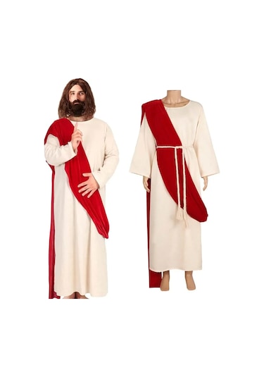 Cosplay Kostümleri Yetişkin Erkek Sakal Mesih Kostüm Elbiseleri