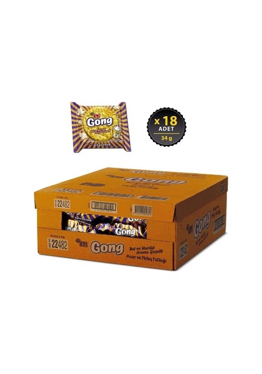 Eti Gong Ballı Hardallı 34 G X 18 Adet