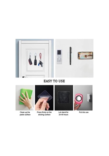 10/30/50 Adet Ev Mutfak Çift Taraflı Şeffaf Yapıştırıcı Yardımcı Macun Güçlü Ve Dikişsiz Kiremit Kanca 50 Pcs