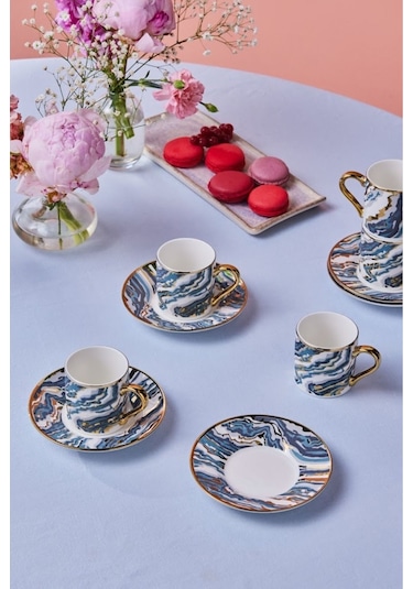 Karaca  Ocean 6 Kişilik Kahve Fincan Takımı 90 Ml