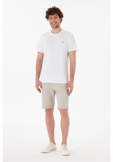 U.S. Polo Assn. Erkek Regular Fit Bisiklet Yaka Beyaz Basic Tişört 50305928-VR013 U.S. Polo Assn. Erkek Regular Fit Bisiklet Yaka Beyaz Basic Tişört 50305928-VR013