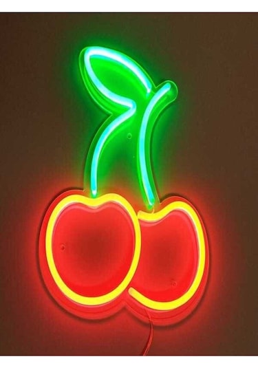 Twins Led Kirazlı Neon Pleksi Tabela Kırmızıyeşil Model:model:16263366 Kırmızı - Yeşil