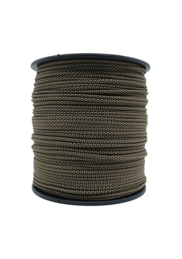 Mg Ropes Paracord İp 4 Mm Siyah Gold Desenli No:58 10 Metre Çok Renkli