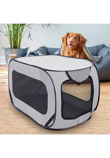 Homyl Taşınabilir Pet Köpek Oyun Parkı Katlanabilir Sandık