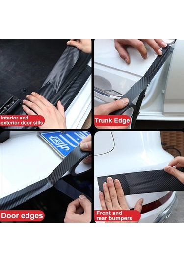 3d Karbon Fiber Araba Etiket Su Geçirmez Çizilmez Koruyucu Film Dıy Araba 10cm 3m Diğer