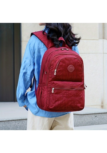 Tcherchi Öğrenciler ve Gezginler İçin Çok Cepli ve Hafif Sırt Çantası Mavi