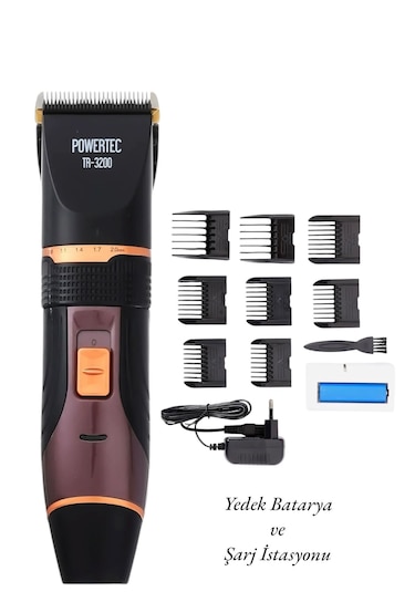 Powertec TR-3200 Profesyonel Şarjlı Saç Sakal Tıraş Makinesi