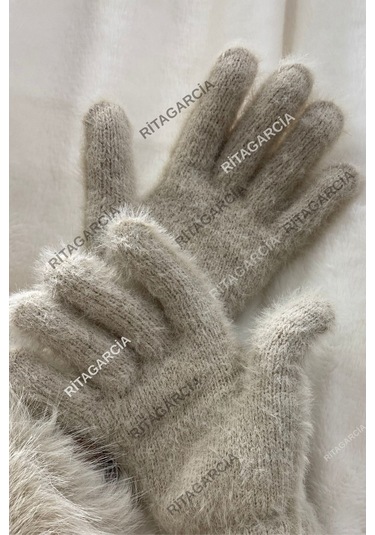 Peluş Uzun Eldiven Taş