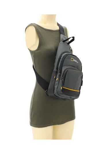 M 1006 Mega Bag Unisex Göğüs Çapraz Çanta, Body Bag Gri