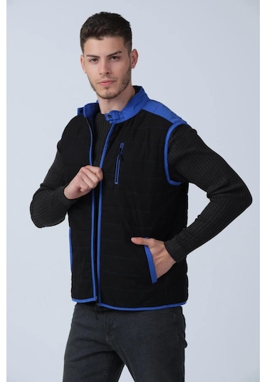 Alexandergardı Renk Detaylı Yelek E25-605yelek Lacivert