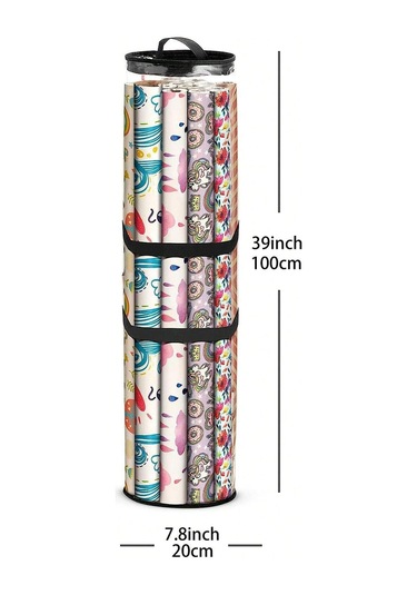 Xiyyadms Pvc Şeffaf Noel Paket Kağıdı Depolama Çantası - 40 İnç, 2 El Tutucu, Üst Reçme, Kolay Taşıma, Büyük Kapasite, Siyah Siyah