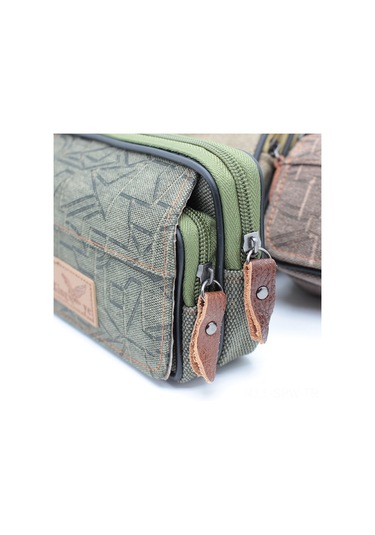 Maiyame Erkekler İçin Çift Katlı Deri Bel Çantası - Cep Telefonu, Parça Taşıma - Dayanıklı, 17x10x4cm - İnşaat, Günlük Kullanım