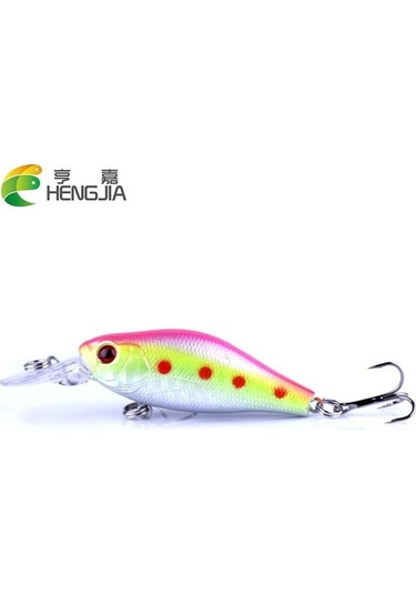 10pc Hengjıa 8g Minnow Crankbaits 3d Gözler Plastik Wobbler Olta Takımı Ekipmanları