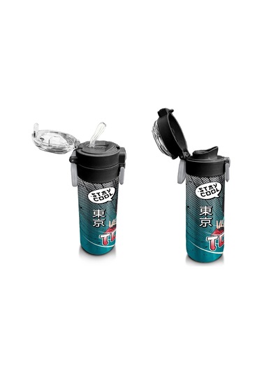 Coral High 500 Ml Gri Nefti Anime Motorsiklet Desenli - Erkek Çocuk Paslanmaz Çelik Okul Termosu/suluk/matara Çok Renkli