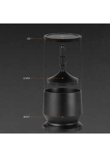 Wezone 304 Çelik Kahve Toz Toplayıcı 51-54mm, Kapağıyla, Easy Use, Smooth Toz Dağıtımı, Espresso Aletleri Seti, Siyah Siyah