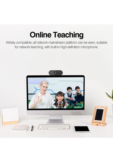 Ranyeek Siyah 1080p Usb 2.0 Webcam, Mikrofonlu, 1.3m Kablolu, Klips Montaj, Plug&play - Video Konferans, Ders, Canlı Yayın İçin