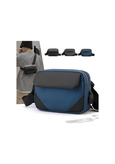 Youtek Erkek Nylon Bel Çantası - Siyah/gri/koyu Mavi Seçenekli, 20x14x5cm, 190g Rafine Spor & Günlük Kullanim Koyu Mavi