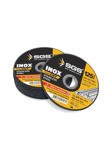 SGS INOX KESİCİ 125MM x 1.0MM x 22MM SGS2153 (10 Adet)