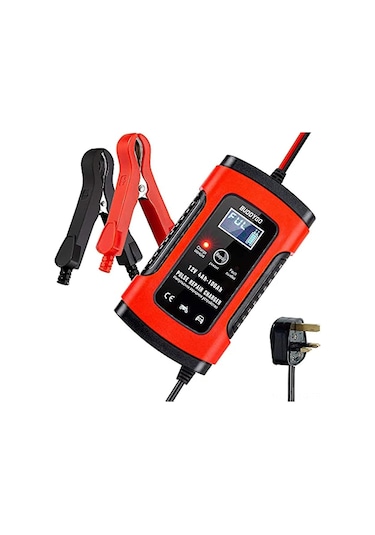 Springsun Buddygo 12v 5a Otomatik Akü Şarj Cihazı Ve Bakıcı - Tüm Akü Tipleri İçin - Ukrayna Fişi - Kırmızı