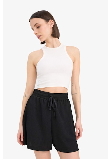 DeFacto Coool Loose Fit Bürümcük Şort A6223AX25SMBK81 Siyah