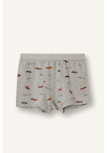 Defacto Araç Baskılı Penye 3lü Boxer Erkek Çocuk H1601a826smbk81 Siyah-bk81