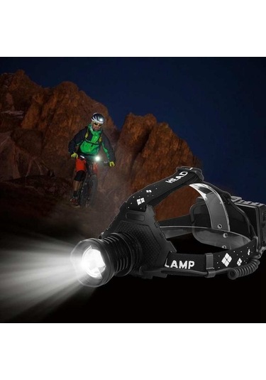 Ulzyvf Zoom Xhp70 Usb Teleskopik Siyah Şarj Lambası Kafa Işık Güçlü Far Dış Balıkçılık Aydınlatma Aj Siyah