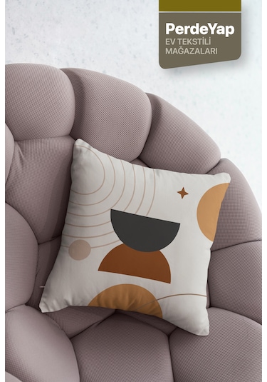 Etnik Sürrealist Objeler Desenli 4lü Kırlent Kılıfı