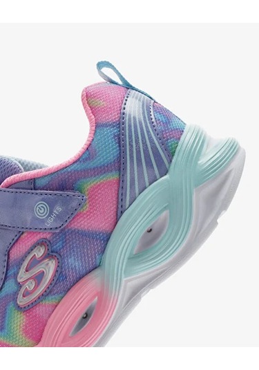 Kız Çocuk Mavi Işıklı Spor Ayakkabı Çok Renkli