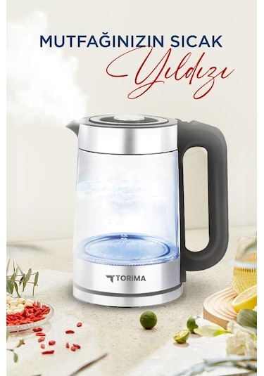 Torima TY-083-18X29A Cam Ledli 1500 W 1.8L Su Isıtıcı