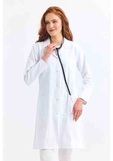 Prof Nova Kadın Doktor Önlüğü Beyaz