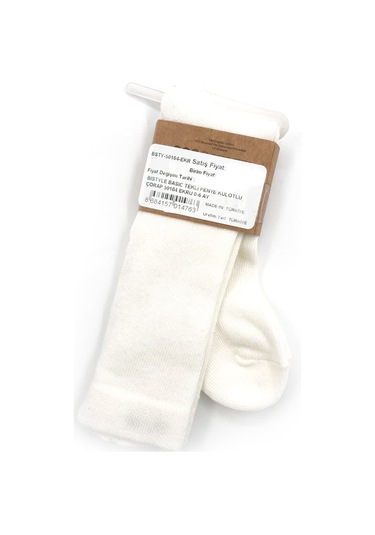Bistyle Basic Tekli Penye Külotlu Çorap 50104 Ekru