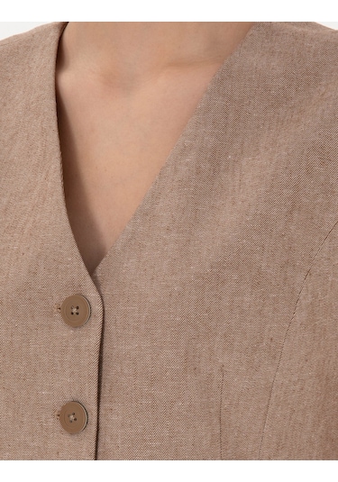 Pierre Cardin Kadın Camel Yelek Dokuma 50306488-vr015