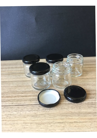 40 Cc Cam Kavanoz - 50 Adet - Siyah Kapak.Mutfak.