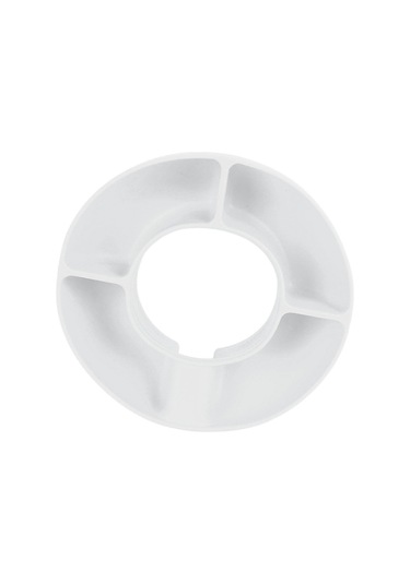 Konesam Dört Bölmeli Silikon Atıştırmalık Tepsisi - Hafif, Taşınabilir, Isı Dayanıklı, Ev Ve Seyahat İçin Uygun Beyaz