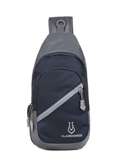 Fosenze Su Geçirmez Nilon Askılı Çanta, Ultra Hafif, Kulaklık Delikli, Sprey Ambalajlı, Günlük Ve Seyahat İçin Mavi 5602 Koyu Mavi