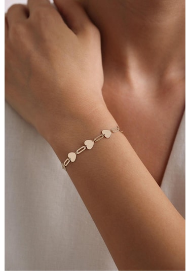 Gianfranco Kalp Kalın Ataş Işıltılı Bileklik Altın Sarı Altın