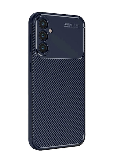 Samsung Galaxy Uyumlu A36 Kılıf Focus Carbon Silikon Kapak Lacivert