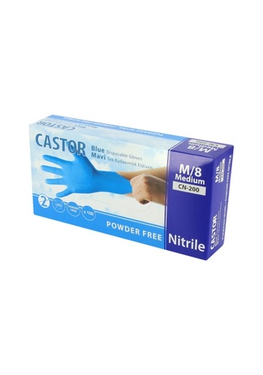 Castor Cn-200 Pudrasız Muayene Eldiveni Beyaz-s