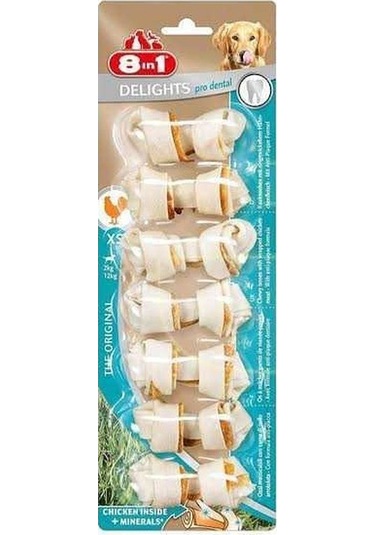 8in1 Delights Bones Pro Dental Xs Köpek Ödül Kemiği 7 Li