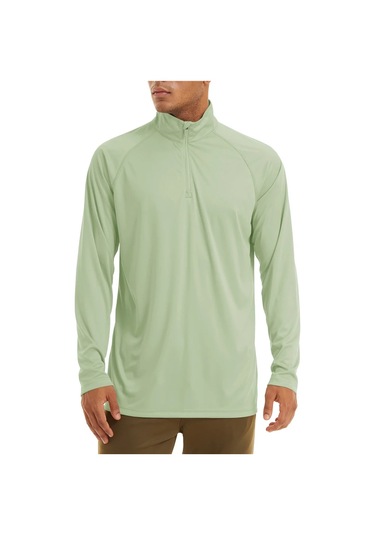 Tacvasen Erkek Anti-uv Güneş Korumalı Uzun Kollu Zip T-shirt Yaz Golf Egzersiz Özbekistanmorerkek Mor