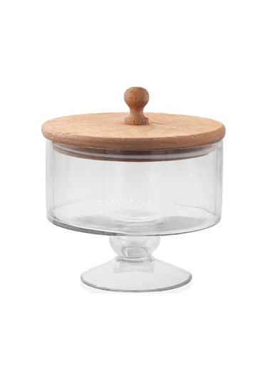 The Mia Madera Ayaklı Kurabiye Kavanozu 18x17x17 Cm