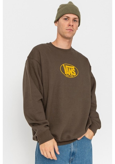 Vans Classic Oval Crew Erkek Sweatshirt Kahverengi
