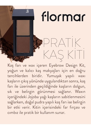 Flormar Wax Far Fırça İçeren Kaş Şekillendirme ve Doldurma Kiti 030 Medium